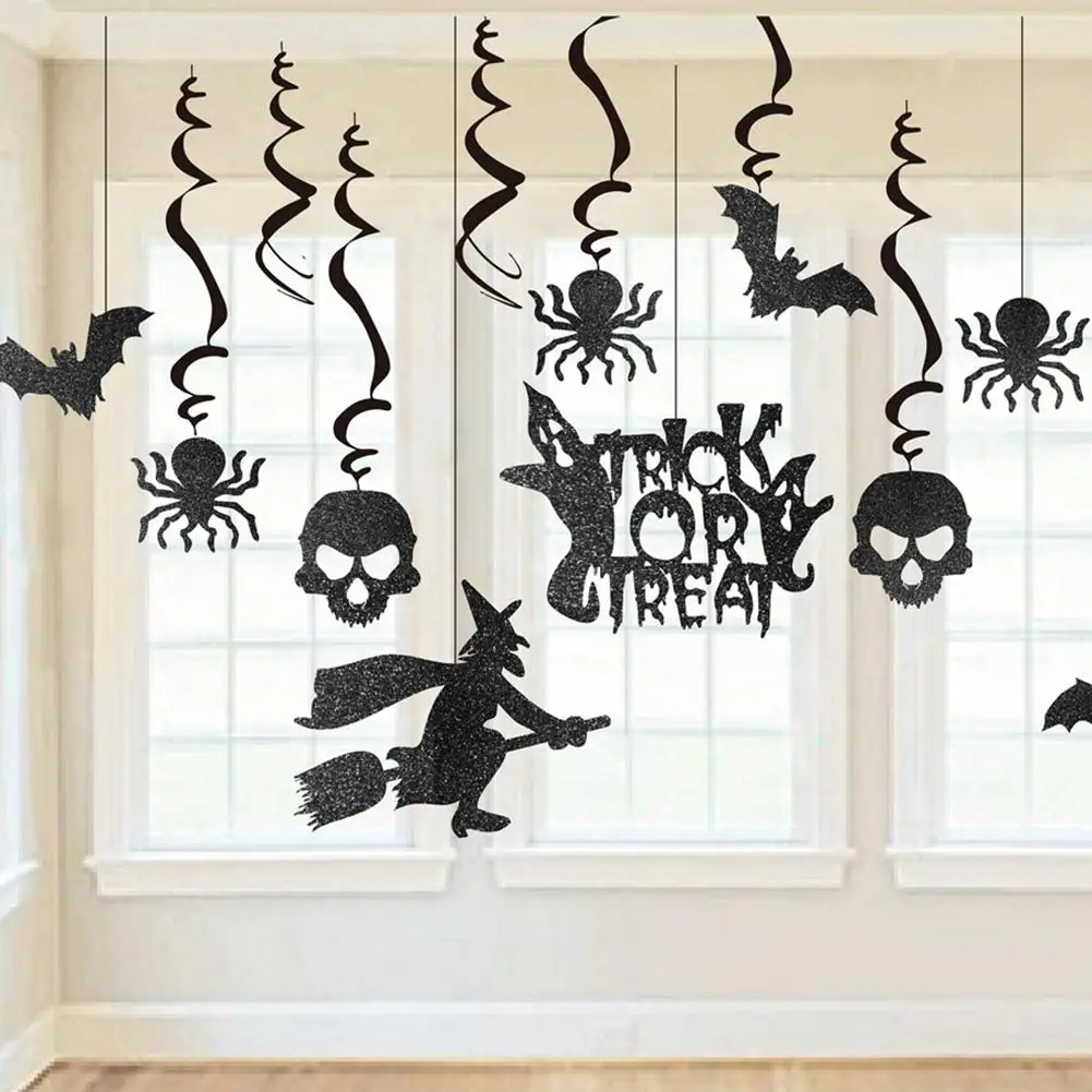 【Clearance sale】13Pcs/Set Black Glitter Skull Spiders Hanging Pendant for Halloween Party Decoration
【Clearance sale】13Pcs/Set Black Glitter Skull Spiders Hanging Pendant for Halloween Party Decoration