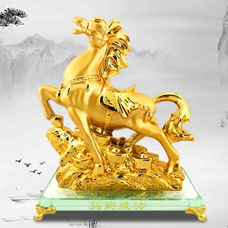 Horse Ornament Artware Decorations Office Feng Shui Fortune Golden Horse Horse Ornament Immediately Have Money to Decorate
Horse Ornament Artware Decorations Office Feng Shui Fortune Golden Horse Horse Ornament Immediately Have Money to Decorate