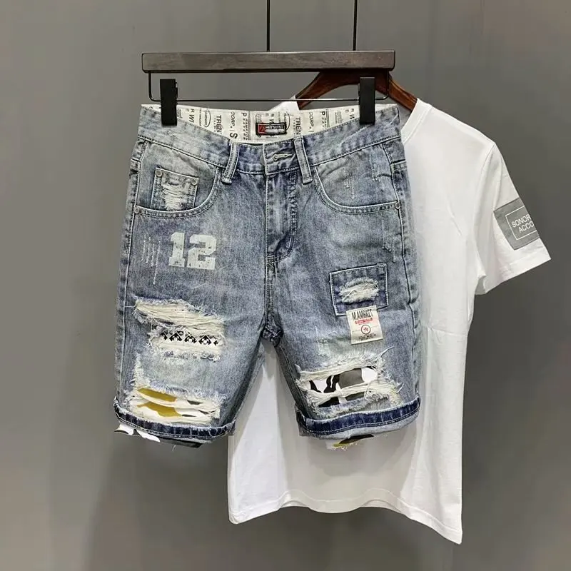 New Summer Men Holes Denim Shorts Light Blue Short Jeans Good Quality Men Knee Length Jeans Shorts Large Size Straight Jeans
New Summer Men Holes Denim Shorts Light Blue Short Jeans Good Quality Men Knee Length Jeans Shorts Large Size Straight Jeans