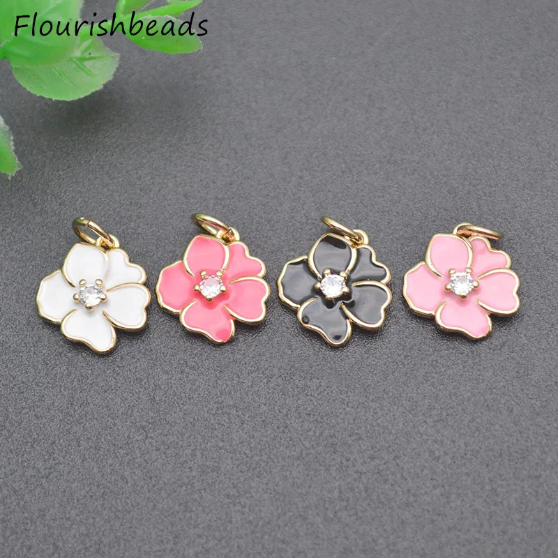 Jewelry Making Supplies Nickel Free Anti Fading Gold Plated Various Color Enamel CZ Pave Flower Charm Pendants for Bracelet
Jewelry Making Supplies Nickel Free Anti Fading Gold Plated Various Color Enamel CZ Pave Flower Charm Pendants for Bracelet
