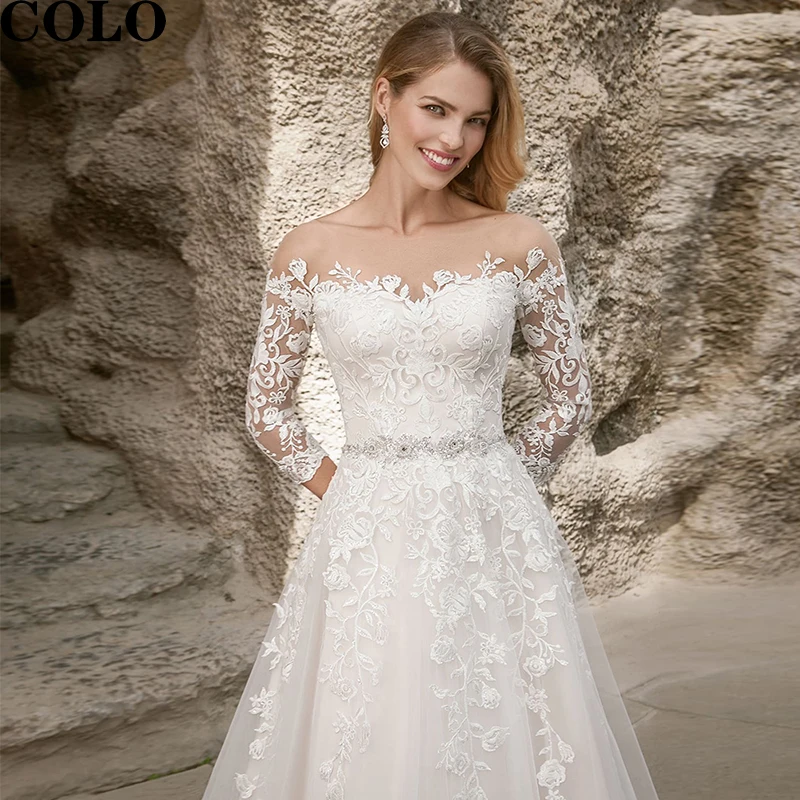 Wedding Dresses 2022 Lace Appliques Tulle Bridal Gown Sleeve Scoop Neck Robe Women's Dresses Design Delicate Decals Custom Made
Wedding Dresses 2022 Lace Appliques Tulle Bridal Gown Sleeve Scoop Neck Robe Women's Dresses Design Delicate Decals Custom Made