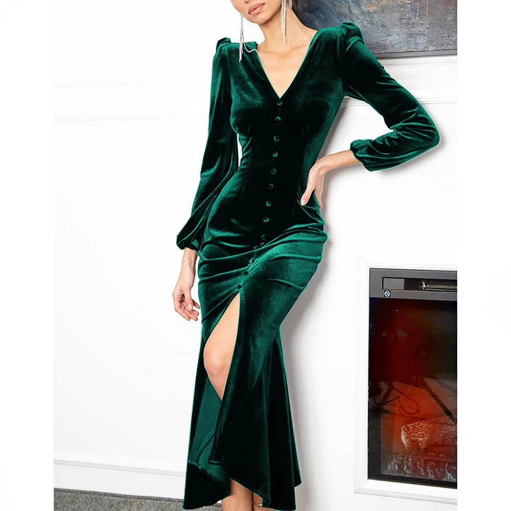 Sexy High Elegant Velvet Evening Gown Dress Women 2022 Fashion Solid Party Club Formal Long Maxi Dresses Formal Female Clothing
Sexy High Elegant Velvet Evening Gown Dress Women 2022 Fashion Solid Party Club Formal Long Maxi Dresses Formal Female Clothing