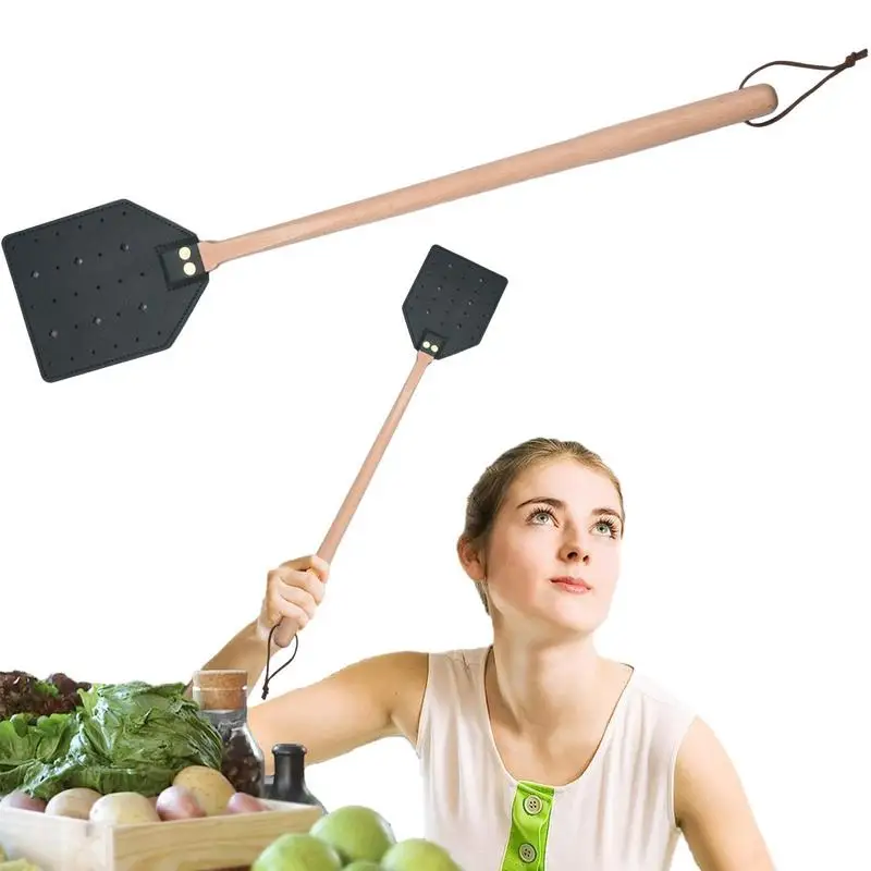 Manual Fly Swatter Fly Swatter Long Wood Handle Sturdy Durable Flyswatter Stainless Rivets Summer Essentials Household Accessory
Manual Fly Swatter Fly Swatter Long Wood Handle Sturdy Durable Flyswatter Stainless Rivets Summer Essentials Household Accessory