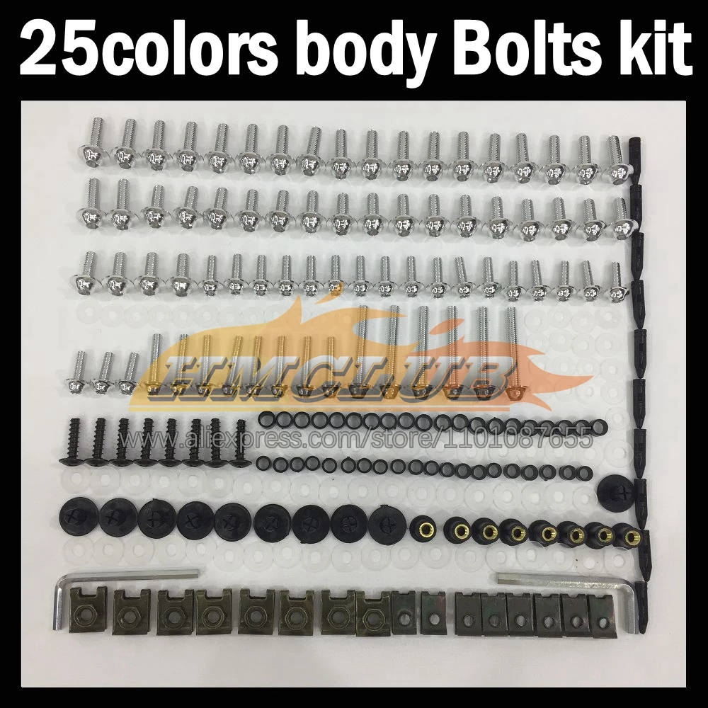 

268ps Full Screws Kit Body bolt For KAWASAKI NINJA ZXR 250 ZXR250 1991 1992 1993 94 1995 1996 1997 1998 Fairing bolts screw NutS