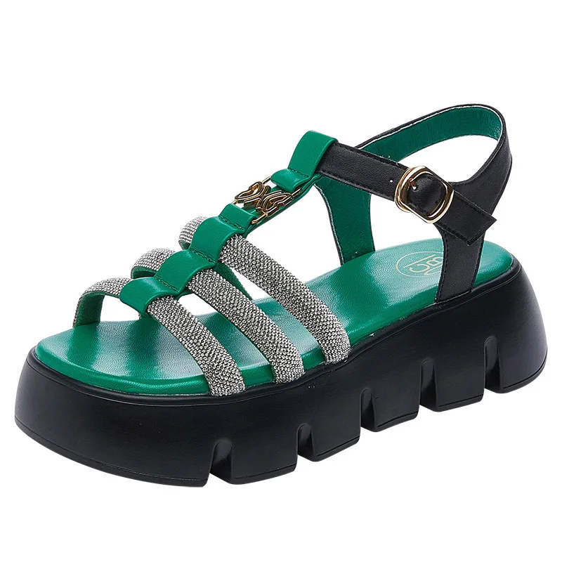 CICIYANG Women's Sandals Summer Genuine Leather 2023 New Chunky Platform Wedge Roman Sandal Ladies T-strap Outdoor Sandals Green
CICIYANG Women's Sandals Summer Genuine Leather 2023 New Chunky Platform Wedge Roman Sandal Ladies T-strap Outdoor Sandals Green
