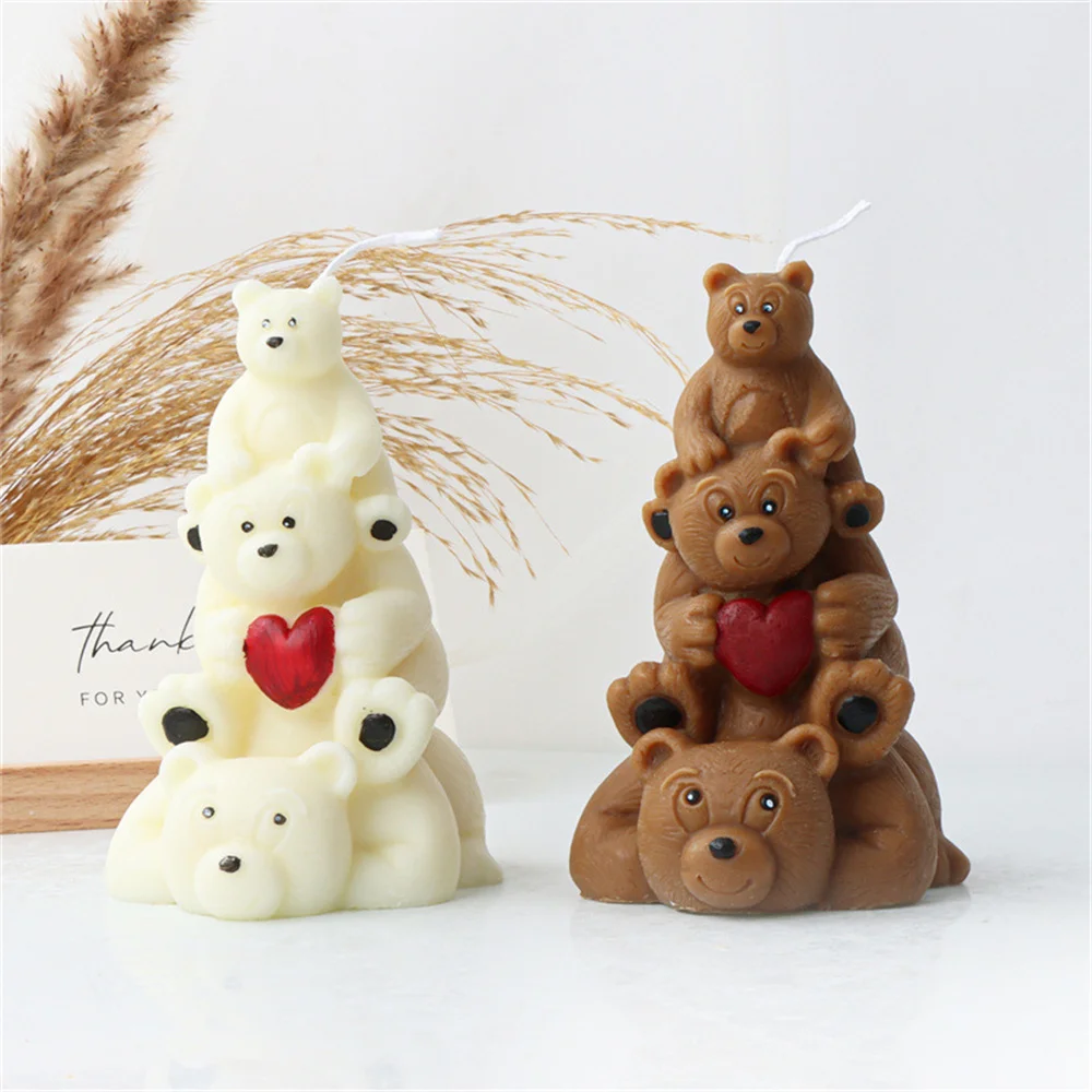 Love Bear Family Candle Mold DIY Chocolate Handmade Soap Gypsum Epoxy Resin Silicone Mould Home Decoration Ornaments 2022 New
Love Bear Family Candle Mold DIY Chocolate Handmade Soap Gypsum Epoxy Resin Silicone Mould Home Decoration Ornaments 2022 New