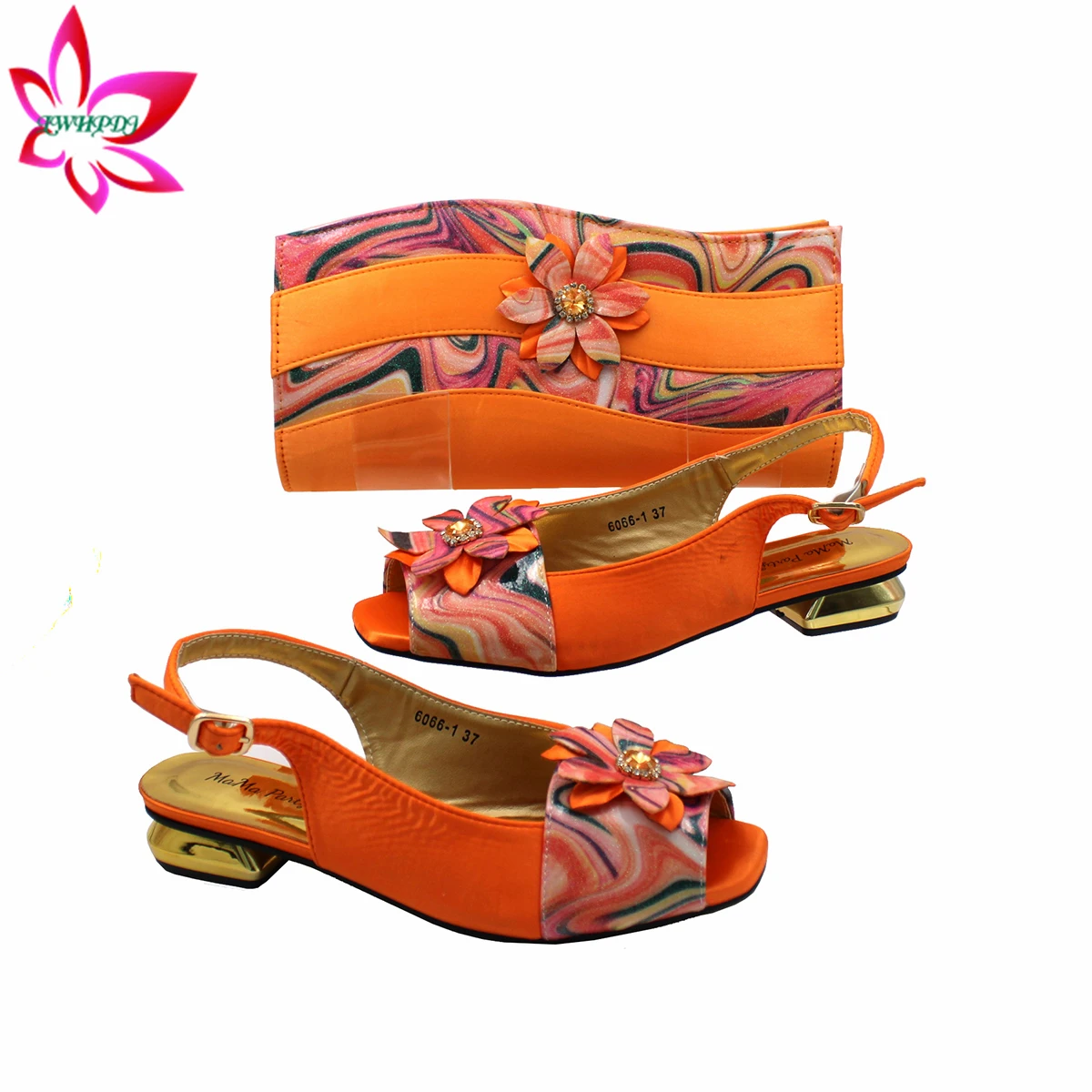Buckle Strap Sandals Nigerian Women Shoes and Bag Set in Orange Color with Shinning Crystal For Ladies Party
Buckle Strap Sandals Nigerian Women Shoes and Bag Set in Orange Color with Shinning Crystal For Ladies Party