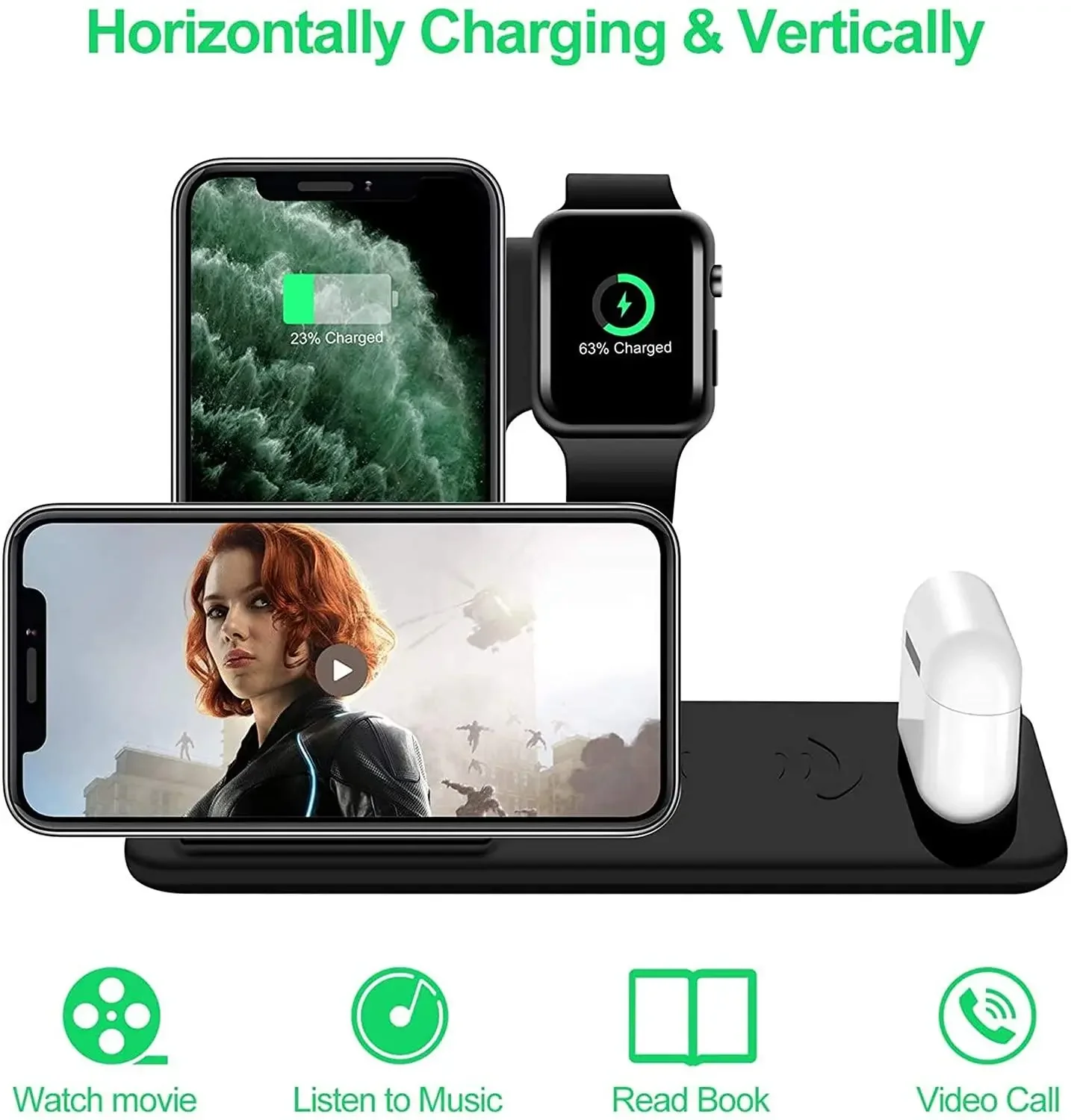 in 1 Wireless Charger Stand for Apple Watch 7 6 5 Airpods Pro Qi 15W Fast Charging Station Dock For iPhone 13 12 11 XS XR X 8
in 1 Wireless Charger Stand for Apple Watch 7 6 5 Airpods Pro Qi 15W Fast Charging Station Dock For iPhone 13 12 11 XS XR X 8