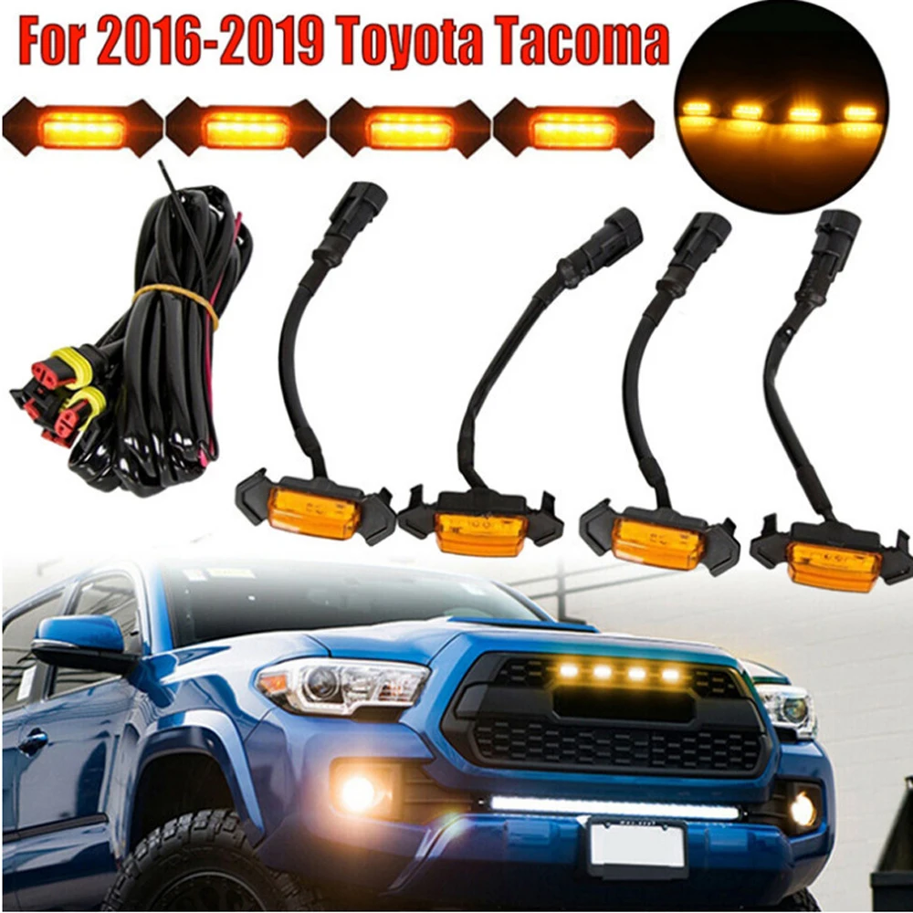 4 шт. белый желтый 12 В Передняя решетка для 2016-2020 Toyota Tacoma w/TRD Pro автомобильный гриль только передняя решетка светодиодсветильник ка DRL
4 шт. белый желтый 12 В Передняя решетка для 2016-2020 Toyota Tacoma w/TRD Pro автомобильный гриль только передняя решетка светодиодсветильник ка DRL