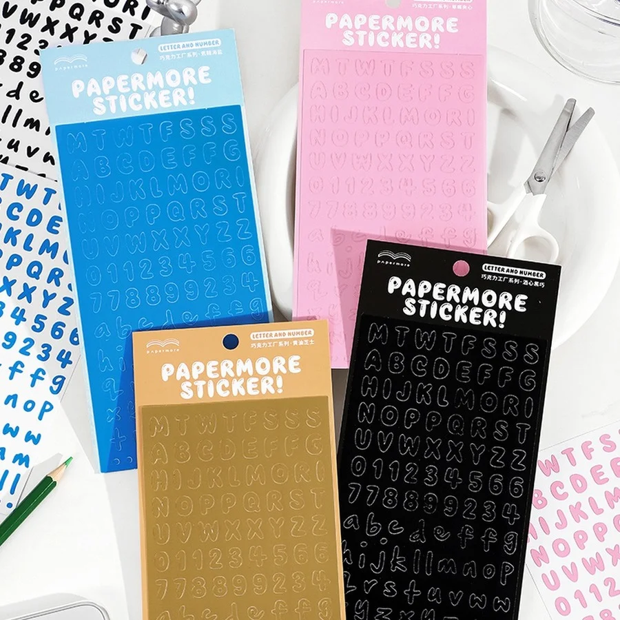 4 Styles 1Pcs/Bag Aesthetic Digital Letter Sticker Minimalistic Literature Hand Account Material Decorative Stationery Stickers
4 Styles 1Pcs/Bag Aesthetic Digital Letter Sticker Minimalistic Literature Hand Account Material Decorative Stationery Stickers