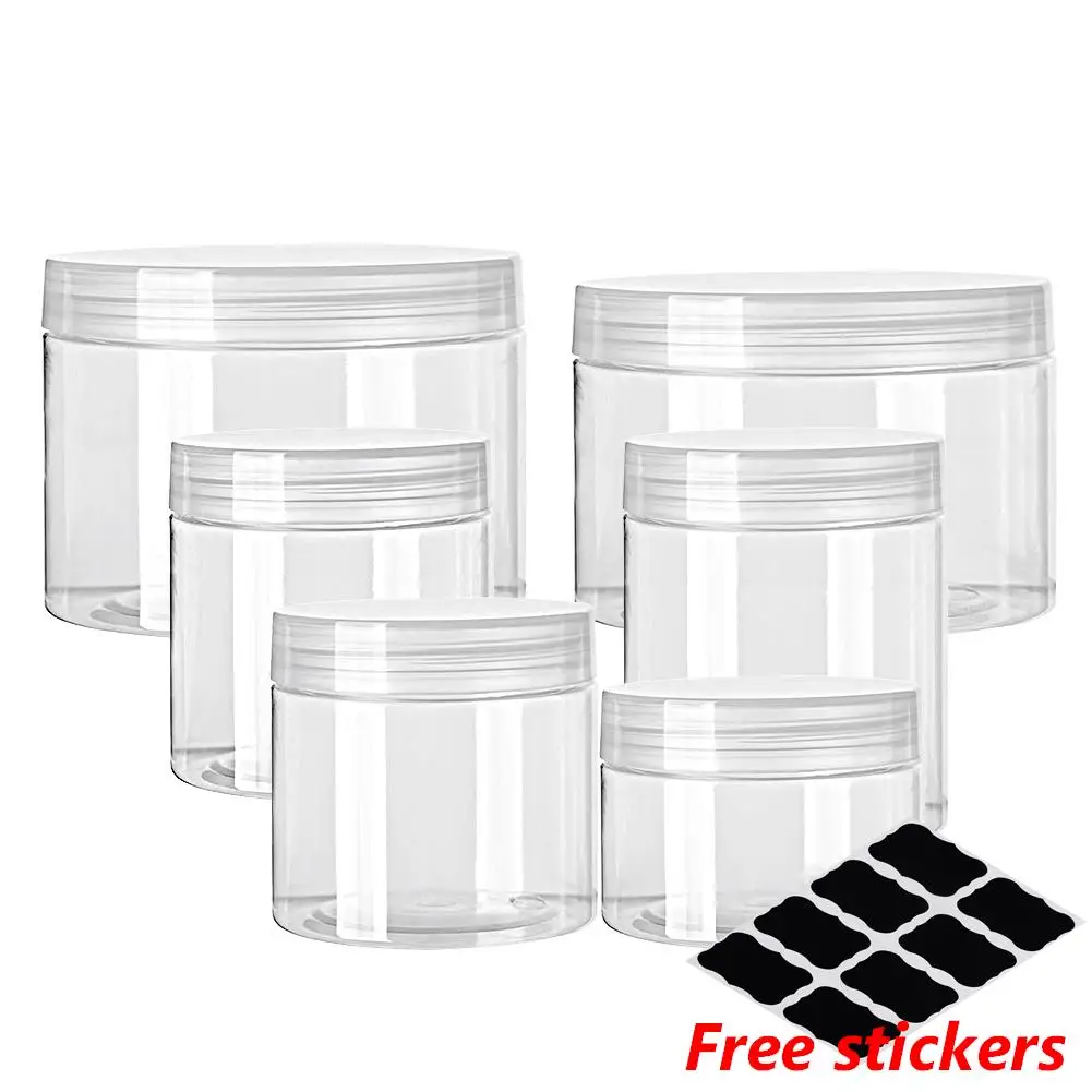 30/60Pcs 30/50/60/80/100/120/150ml Jars Makeup Empty Plastic Clear Cosmetic Container Clear Jar Food grade Sample Pot Container
30/60Pcs 30/50/60/80/100/120/150ml Jars Makeup Empty Plastic Clear Cosmetic Container Clear Jar Food grade Sample Pot Container