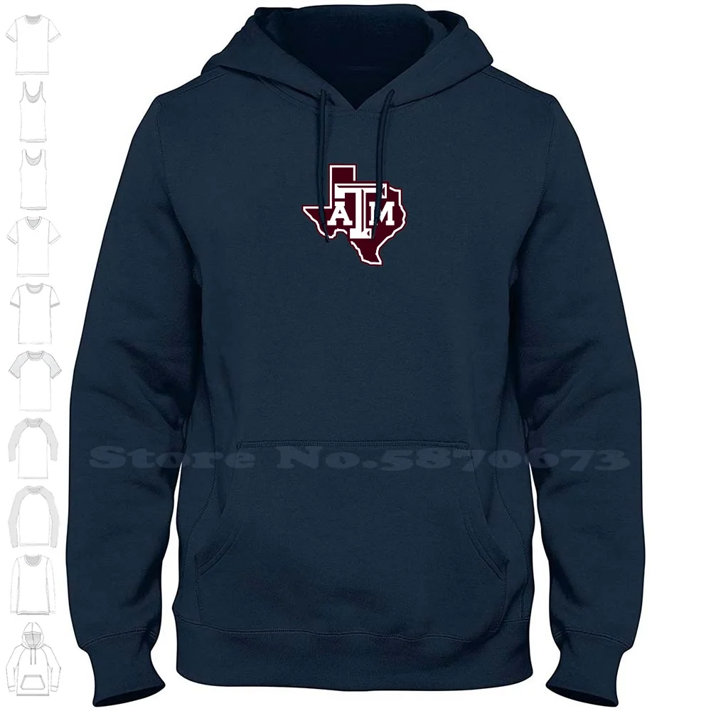 

Texas A&M Aggies Logo Casual Clothing Sweatshirt Printed Logo Graphic Hoodie