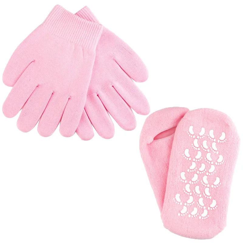 1 set Reusable SPA Gel Socks & gloves Moisturizing whitening exfoliating velvet smooth beauty hand foot care silicone socks
1 set Reusable SPA Gel Socks & gloves Moisturizing whitening exfoliating velvet smooth beauty hand foot care silicone socks