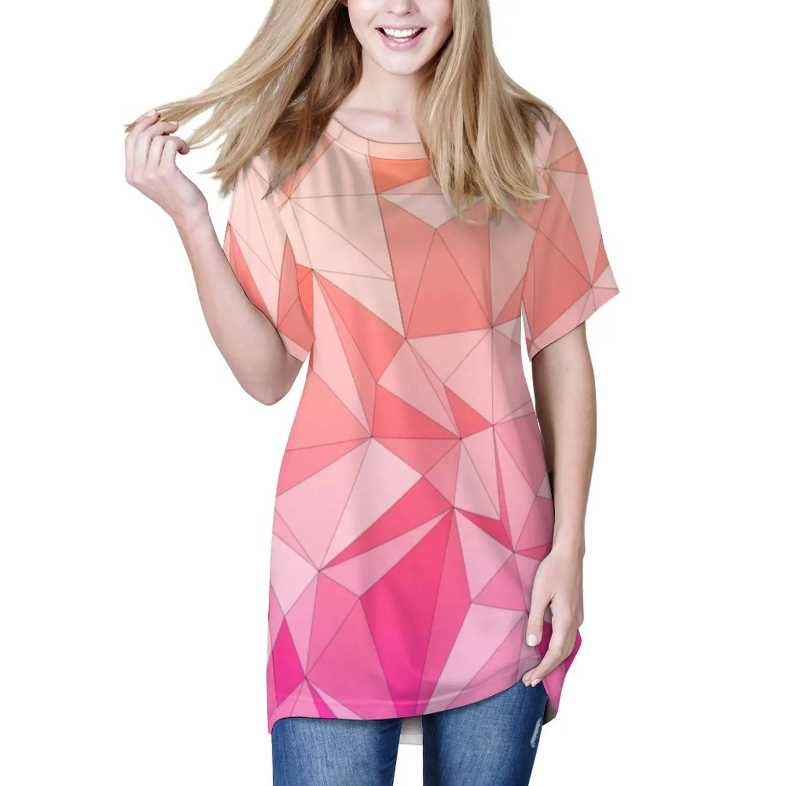 Two Tone Pink Loose T Shirts Mosaic Design Classic T-Shirt Short Sleeve Harajuku Oversize Tees Summer Print Clothes Gift Idea
Two Tone Pink Loose T Shirts Mosaic Design Classic T-Shirt Short Sleeve Harajuku Oversize Tees Summer Print Clothes Gift Idea