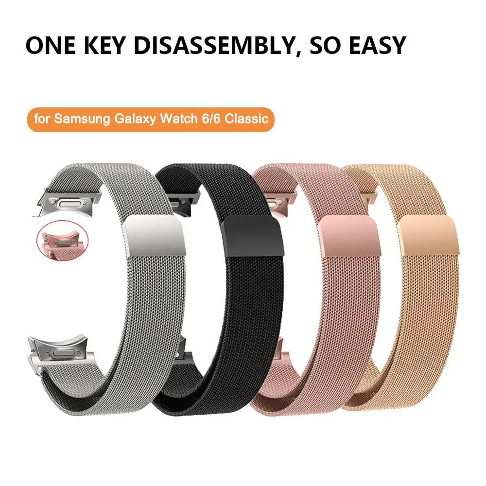 Band For Samsung Galaxy Watch 6/6 Classic Metal Strap Quick Fit No Gaps 4 Colors Fashion Milanese Loop Strap Galaxy Watch Band
Band For Samsung Galaxy Watch 6/6 Classic Metal Strap Quick Fit No Gaps 4 Colors Fashion Milanese Loop Strap Galaxy Watch Band