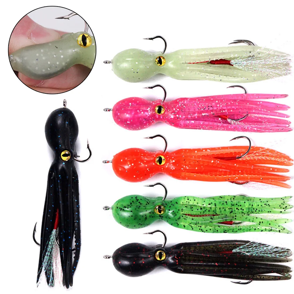 1pc Luminous Squid Skirts Soft Lure 11cm Double Sharp Hook Assist Rig Night Fishing Artificial Saltwater Sea Lure Tackle Parts
1pc Luminous Squid Skirts Soft Lure 11cm Double Sharp Hook Assist Rig Night Fishing Artificial Saltwater Sea Lure Tackle Parts