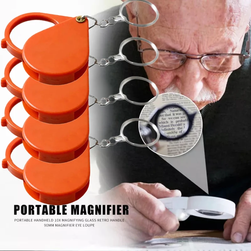2pcs Plastic Mini Foldable Magnifier Key Chain Glass Reading Keychain Folding Handheld Magnifying Glass for Eldly Gifts
2pcs Plastic Mini Foldable Magnifier Key Chain Glass Reading Keychain Folding Handheld Magnifying Glass for Eldly Gifts