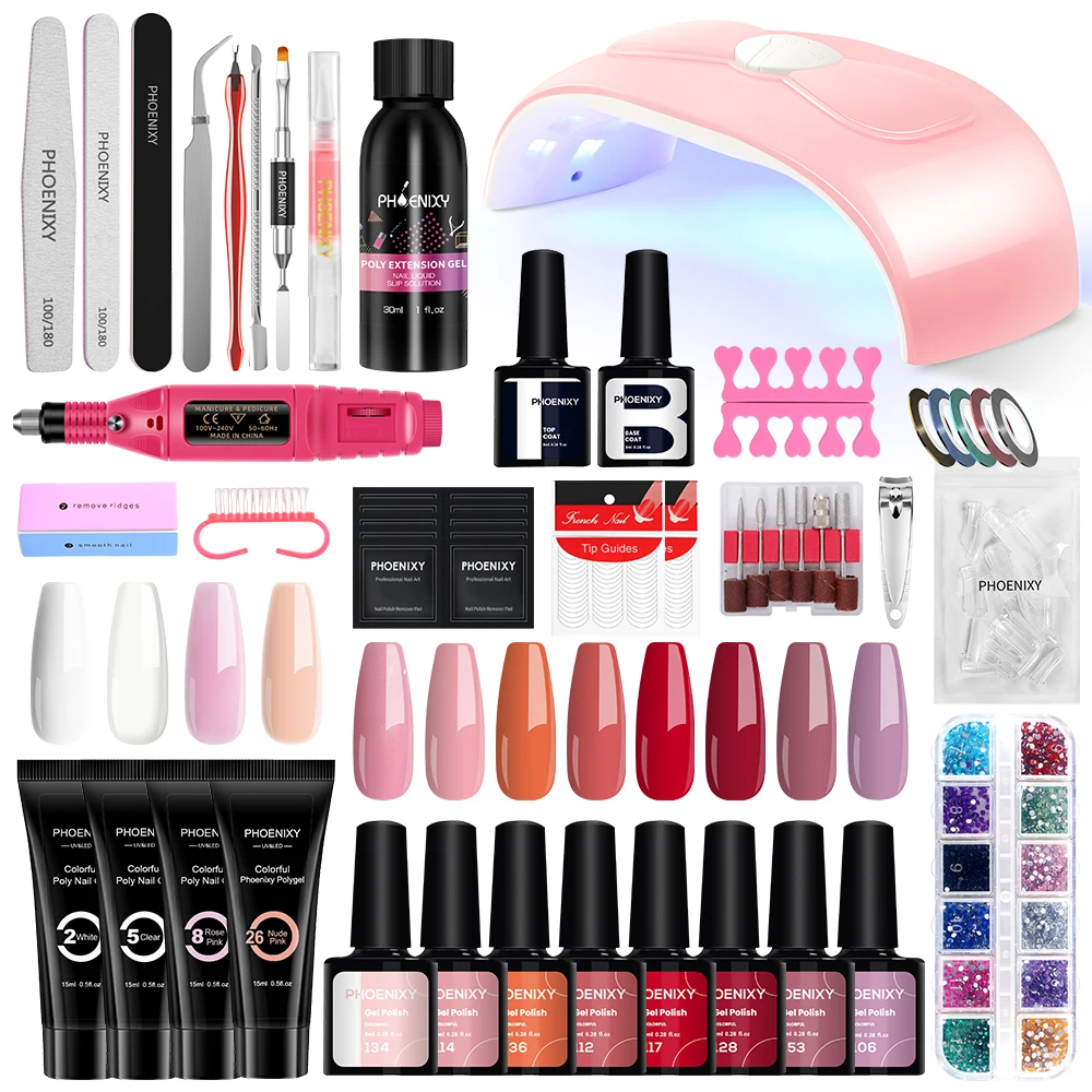 Manicure Set Gel Nail Polish with 36W UV LED Nail Lamp Quick Extension UV Nail Varnish Complete Nail Art UV Varnish Tools Kit
Manicure Set Gel Nail Polish with 36W UV LED Nail Lamp Quick Extension UV Nail Varnish Complete Nail Art UV Varnish Tools Kit