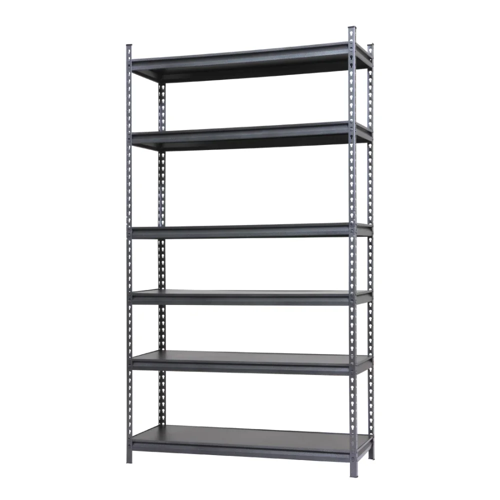 Stronghold Garage Gear 6-Shelf Boltless Rack with Wood Decking Textured Gray 600lbs per shelf Overall size: 48"W x 18"D x 86"H
Stronghold Garage Gear 6-Shelf Boltless Rack with Wood Decking Textured Gray 600lbs per shelf Overall size: 48"W x 18"D x 86"H