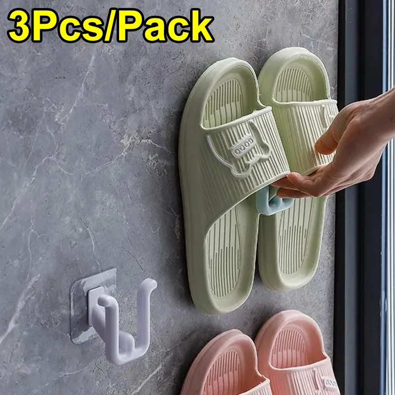 3PCS Punch-free Bathroom Slipper Rack Simple Slipper Hook Bathroom Drain Rack Wall Storage Household Space-saving Shoe Rack
3PCS Punch-free Bathroom Slipper Rack Simple Slipper Hook Bathroom Drain Rack Wall Storage Household Space-saving Shoe Rack
