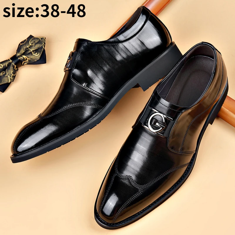 Mens Leather Shoes Luxury Brand Pointed Business Dress Work Shoes Wedding Shoes for Men Formal Shoes Men Men's Plus Size 38-48
Mens Leather Shoes Luxury Brand Pointed Business Dress Work Shoes Wedding Shoes for Men Formal Shoes Men Men's Plus Size 38-48