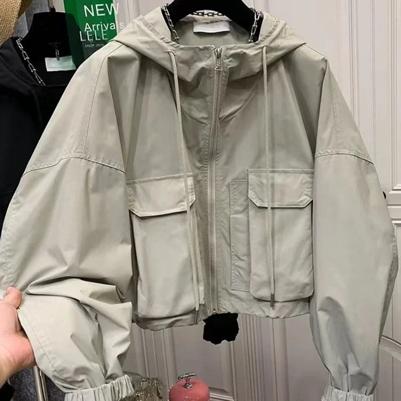 Deeptown Harajuku Cropped Jacket Women Windbreaker Hooded Zip-up Korean Dongdaemun Autumn Clothes Y2k Vintage Streetwear Outwear
Deeptown Harajuku Cropped Jacket Women Windbreaker Hooded Zip-up Korean Dongdaemun Autumn Clothes Y2k Vintage Streetwear Outwear