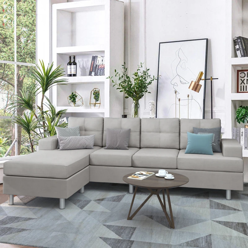 L Shape Sectional Sofa Couch and Sofa Sets for Living Room with Chaise Lounge Home Furniture Sectionals Modern 4 Seat (Grey)
L Shape Sectional Sofa Couch and Sofa Sets for Living Room with Chaise Lounge Home Furniture Sectionals Modern 4 Seat (Grey)
