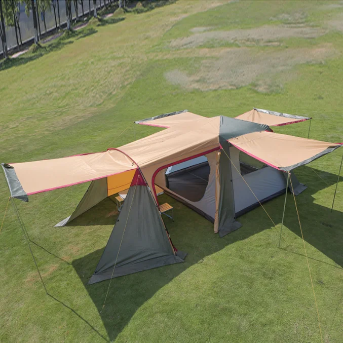Huge Tents Double-layer Double-door Automatic Tent Family 8-12 People Camping Tent
Huge Tents Double-layer Double-door Automatic Tent Family 8-12 People Camping Tent