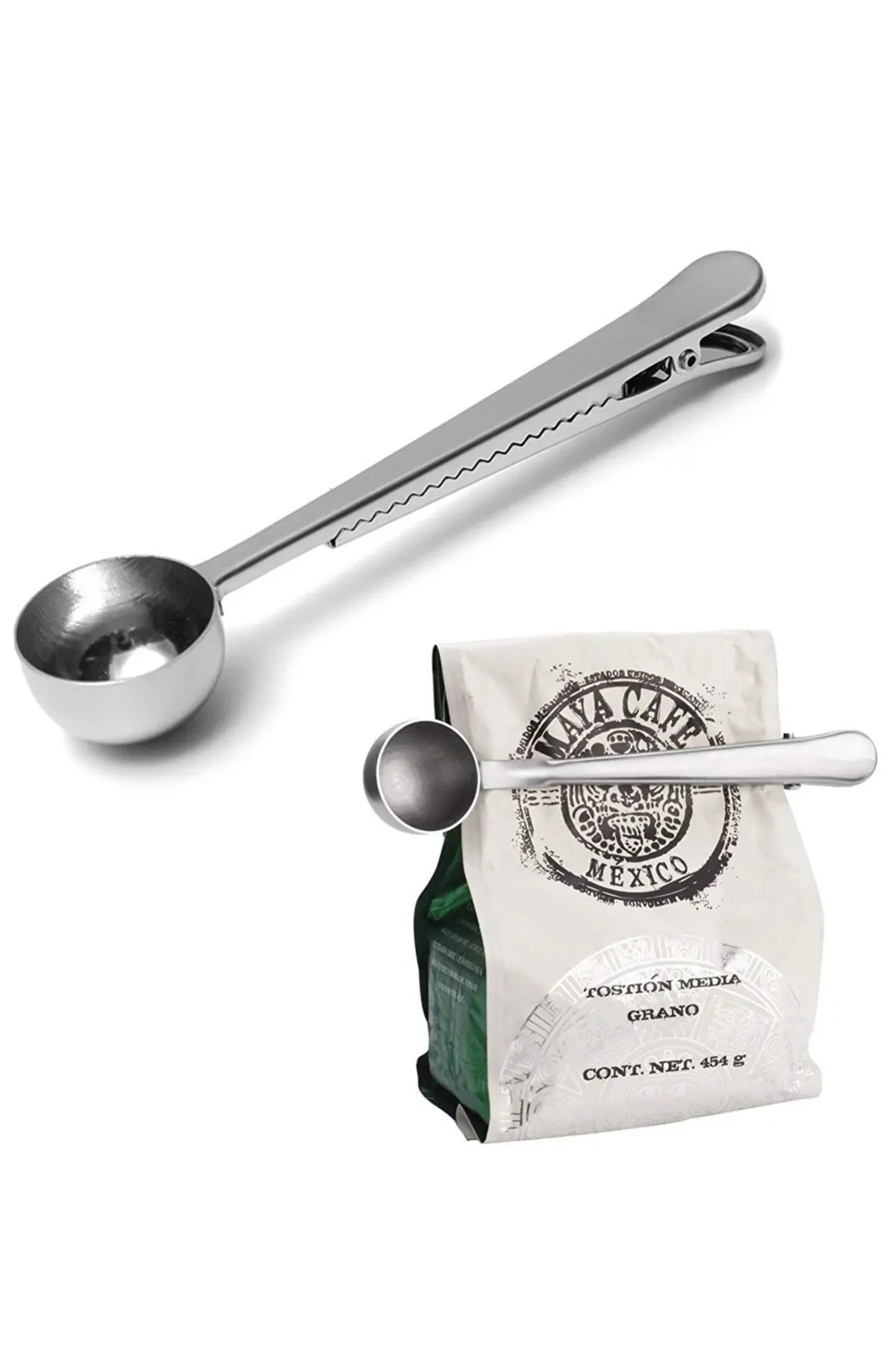 Stainless Steel Coffee Measuring Spoon and Package Klipsi 2 PCs Practical Multi-Purpose Rod Spoon
Stainless Steel Coffee Measuring Spoon and Package Klipsi 2 PCs Practical Multi-Purpose Rod Spoon