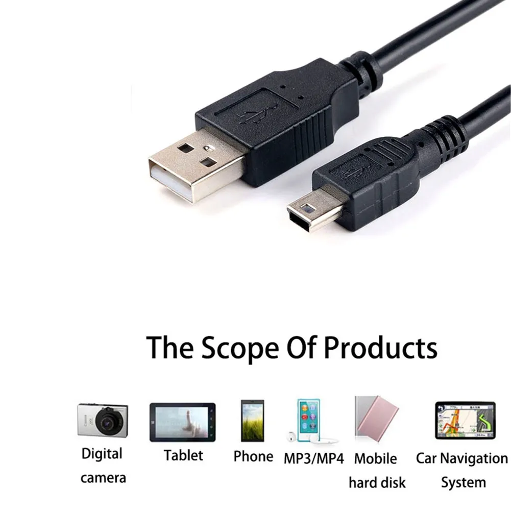 Dash Cam USB A Plug To Mini B 5 Pin 1.5m Data Cable Power Lead USB 2.0 Male A To Mini B 5-pin Cable PC And Laptop Compatible
Dash Cam USB A Plug To Mini B 5 Pin 1.5m Data Cable Power Lead USB 2.0 Male A To Mini B 5-pin Cable PC And Laptop Compatible