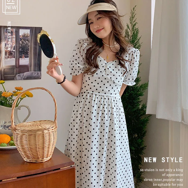 Long Dresses for Women 2022 Summer French Polka Dot Bow High Waist Chiffon Short Sleeve Puff Sleeve Pullover Black White 2935
Long Dresses for Women 2022 Summer French Polka Dot Bow High Waist Chiffon Short Sleeve Puff Sleeve Pullover Black White 2935