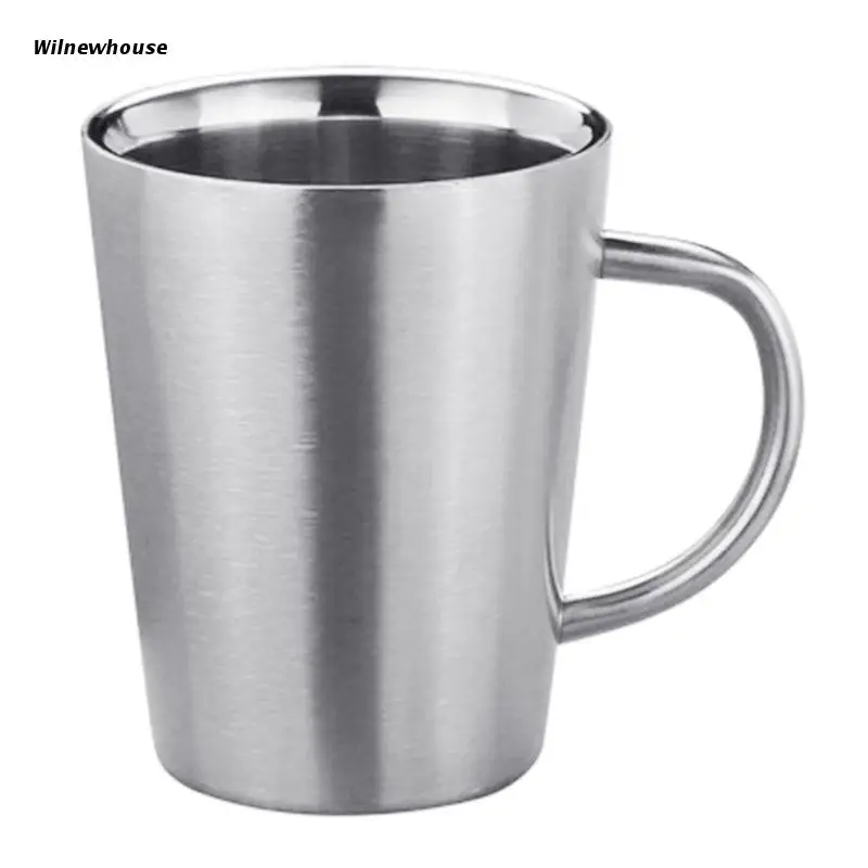 Кофейная кружка из нержавеющей стали с двойными стенками, 340 мл 
Кофейная кружка из нержавеющей стали с двойными стенками, 340 мл