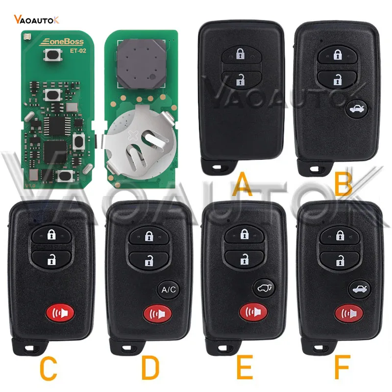 Глобальный смарт-ключ ET-02 4D 8A для Toyota Prado, Highlander, Camry, Reiz, Corolla, RAV4, Land Cruiser, Levin, а также для Lexus EoneBoss Bluetooth
Глобальный смарт-ключ ET-02 4D 8A для Toyota Prado, Highlander, Camry, Reiz, Corolla, RAV4, Land Cruiser, Levin, а также для Lexus EoneBoss Bluetooth