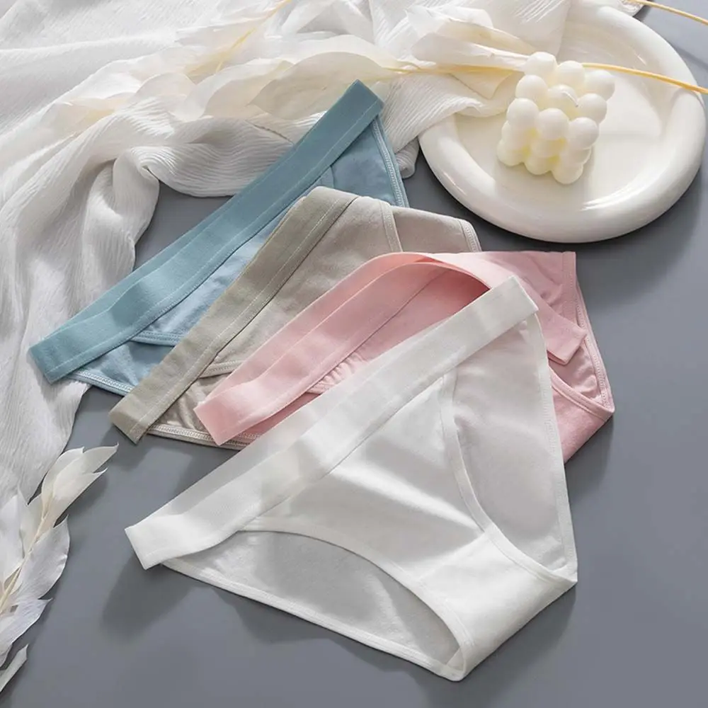 Women Summer Thin Briefs Cotton Panties Basic Essential Girls Mid-low Waist Pure Color Ultra-thin Sweet Sexy Solid Color Thong
Women Summer Thin Briefs Cotton Panties Basic Essential Girls Mid-low Waist Pure Color Ultra-thin Sweet Sexy Solid Color Thong