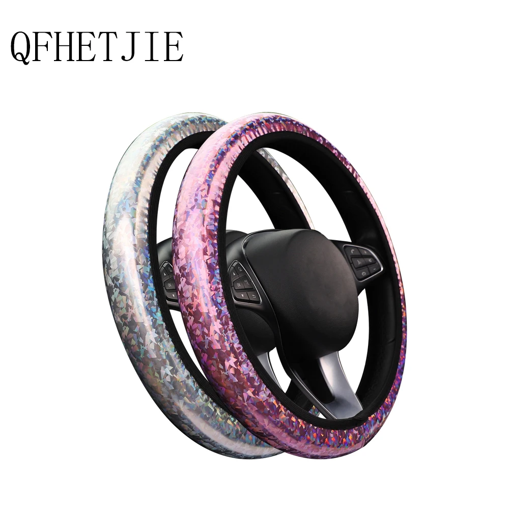 QFHETJIE 37-38cm Bling Car Steering Wheel Cover Glass PU Laser Leather No Inner Ring Elastic Band Steering Wheel Cover Sale
QFHETJIE 37-38cm Bling Car Steering Wheel Cover Glass PU Laser Leather No Inner Ring Elastic Band Steering Wheel Cover Sale