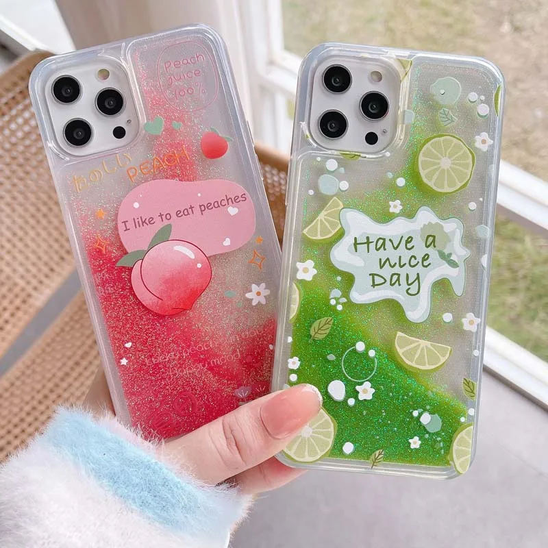 Fashion Soft Bling Liquid Quicksand Case For iPhone 13 12 11 Pro Max XS X XR 6 6S 8 7 Plus SE 2 Summer Peach Clear Silicon Cover
Fashion Soft Bling Liquid Quicksand Case For iPhone 13 12 11 Pro Max XS X XR 6 6S 8 7 Plus SE 2 Summer Peach Clear Silicon Cover