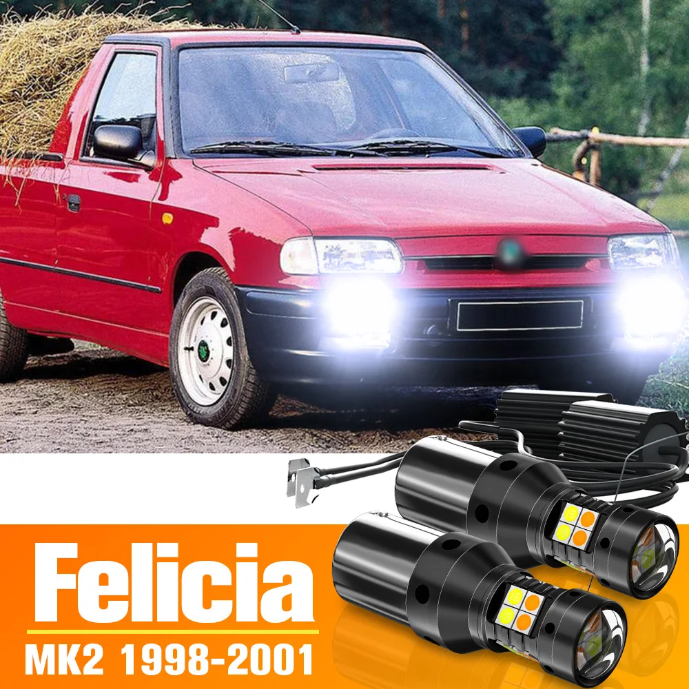 2pcs Dual Mode LED Turn Signal+Daytime Running Light DRL Accessories For Skoda Felicia 2 MK2 1998-2001 1999 2000
2pcs Dual Mode LED Turn Signal+Daytime Running Light DRL Accessories For Skoda Felicia 2 MK2 1998-2001 1999 2000