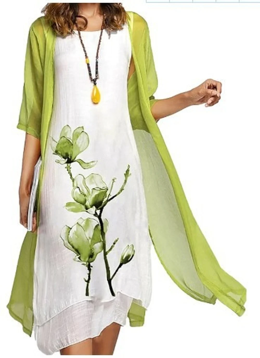 Women Dress Suit Spring and Summer Flower Print Round Neck Temperament Mid-length Cardigan Coat Sleeveless Dress Two Piece Set
Women Dress Suit Spring and Summer Flower Print Round Neck Temperament Mid-length Cardigan Coat Sleeveless Dress Two Piece Set