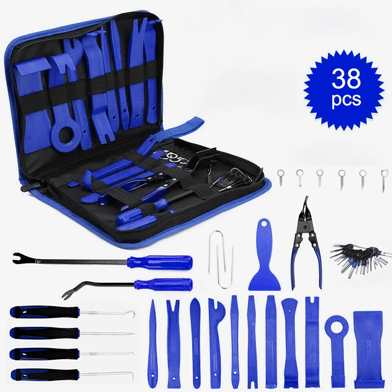 Trim Removal Pry Disassembly Tool Interior Door Clip Panel Trim Dashboard Removal Tool Kit Auto Car Opening Repair Tool Set
Trim Removal Pry Disassembly Tool Interior Door Clip Panel Trim Dashboard Removal Tool Kit Auto Car Opening Repair Tool Set