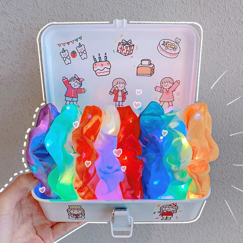 1pc LED Luminous Hair Rope Fashion Creative Colorful Hair Bands Scrunchies Women Ponytail Holder Headwear Elastic Hair Bands
1pc LED Luminous Hair Rope Fashion Creative Colorful Hair Bands Scrunchies Women Ponytail Holder Headwear Elastic Hair Bands