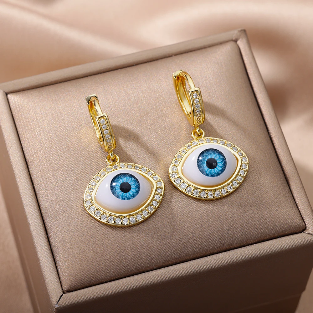The Eye Of Evil Earrings For Women Zircon Crystal Hoop Earrings Ear Ring Vintage Female Jewelry Brincos
The Eye Of Evil Earrings For Women Zircon Crystal Hoop Earrings Ear Ring Vintage Female Jewelry Brincos