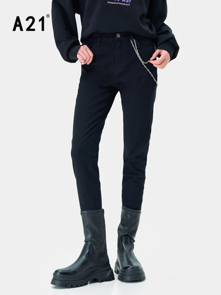 A21 Women's Clothes High Waist Vintage Casual Trousers 2022 Autumn New Korean Style Black Elastic Comfortable Slim Pencil Pants
A21 Women's Clothes High Waist Vintage Casual Trousers 2022 Autumn New Korean Style Black Elastic Comfortable Slim Pencil Pants