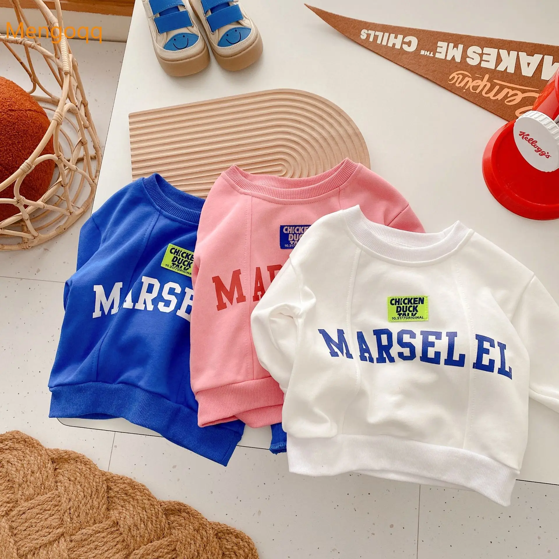 Mengoqq Kids Baby Boys Girls Autumn Spring Full Sleeve Letter Top Hoodie Children Fashion Bottoming Clothing 6M-7Y
Mengoqq Kids Baby Boys Girls Autumn Spring Full Sleeve Letter Top Hoodie Children Fashion Bottoming Clothing 6M-7Y
