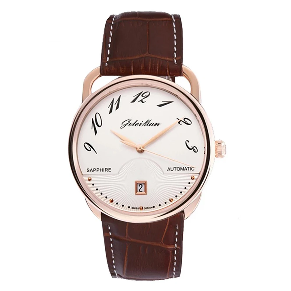 Luxury Dress Watch Automatic Men Self-Wind Mechanical Wristwatches Vintage 41mm Stainless Steel Sapphire Crystal Clocks GELEIMAN
Luxury Dress Watch Automatic Men Self-Wind Mechanical Wristwatches Vintage 41mm Stainless Steel Sapphire Crystal Clocks GELEIMAN