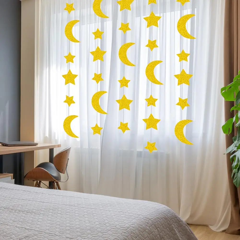 4M Gold Silver Moon Star Banner Eid Mubarak Paper Garland Ornament Islamic Muslim Festival Ramadan Party DIY Hanging Decorations
4M Gold Silver Moon Star Banner Eid Mubarak Paper Garland Ornament Islamic Muslim Festival Ramadan Party DIY Hanging Decorations