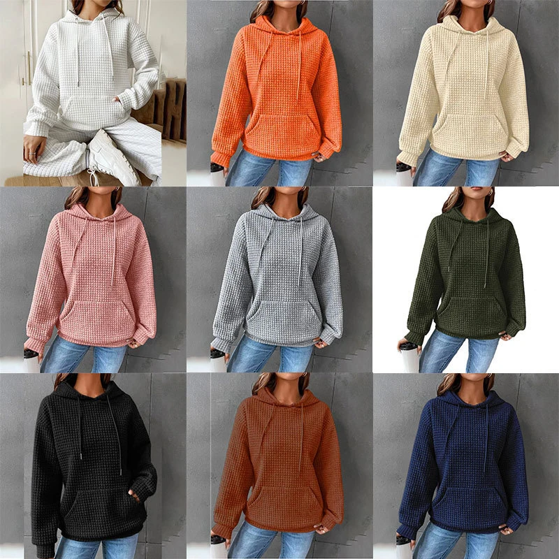New Autumn Trousers Women's Fashion Solid Color Lantern Long Sleeve Hooded Sling Pullover Loose Pocket Casual Sweater
New Autumn Trousers Women's Fashion Solid Color Lantern Long Sleeve Hooded Sling Pullover Loose Pocket Casual Sweater