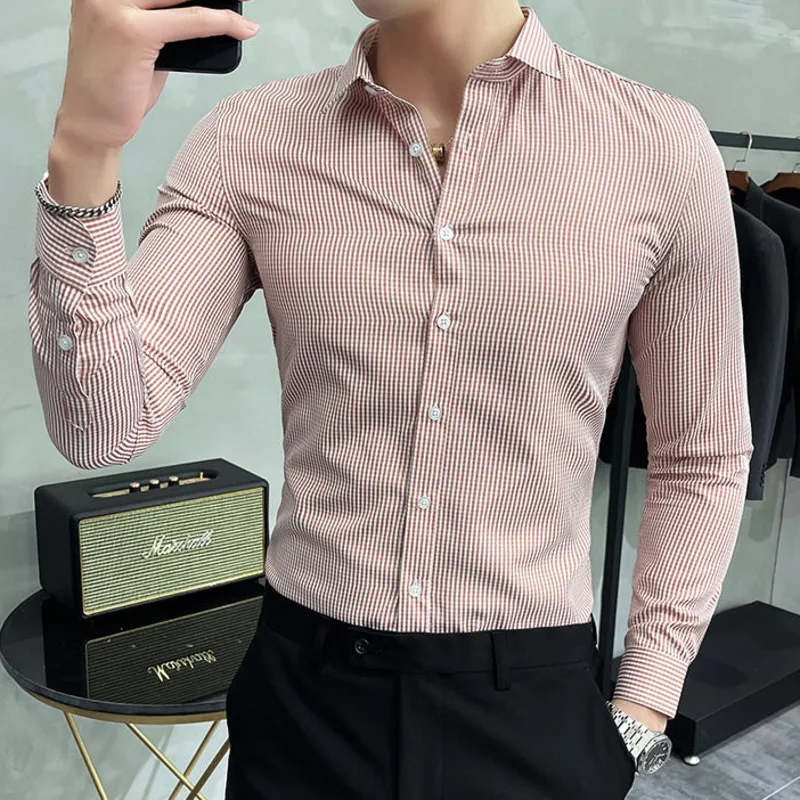 2022 Spring Triped Shirt Men Long Sleeve Slim Shirt Men Camisa Hombre Business Formal Dress Shirt Social Office Camisa Masculina
2022 Spring Triped Shirt Men Long Sleeve Slim Shirt Men Camisa Hombre Business Formal Dress Shirt Social Office Camisa Masculina
