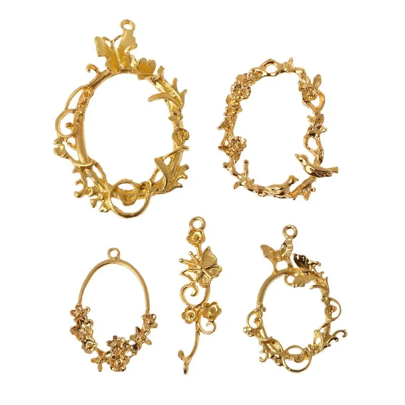 Flower Vine Photo Blank Frame Pendants 5x/Set Nice Bezel Setting with Loop UV Resin for DIY Art Bracelet Jewelry Making
Flower Vine Photo Blank Frame Pendants 5x/Set Nice Bezel Setting with Loop UV Resin for DIY Art Bracelet Jewelry Making