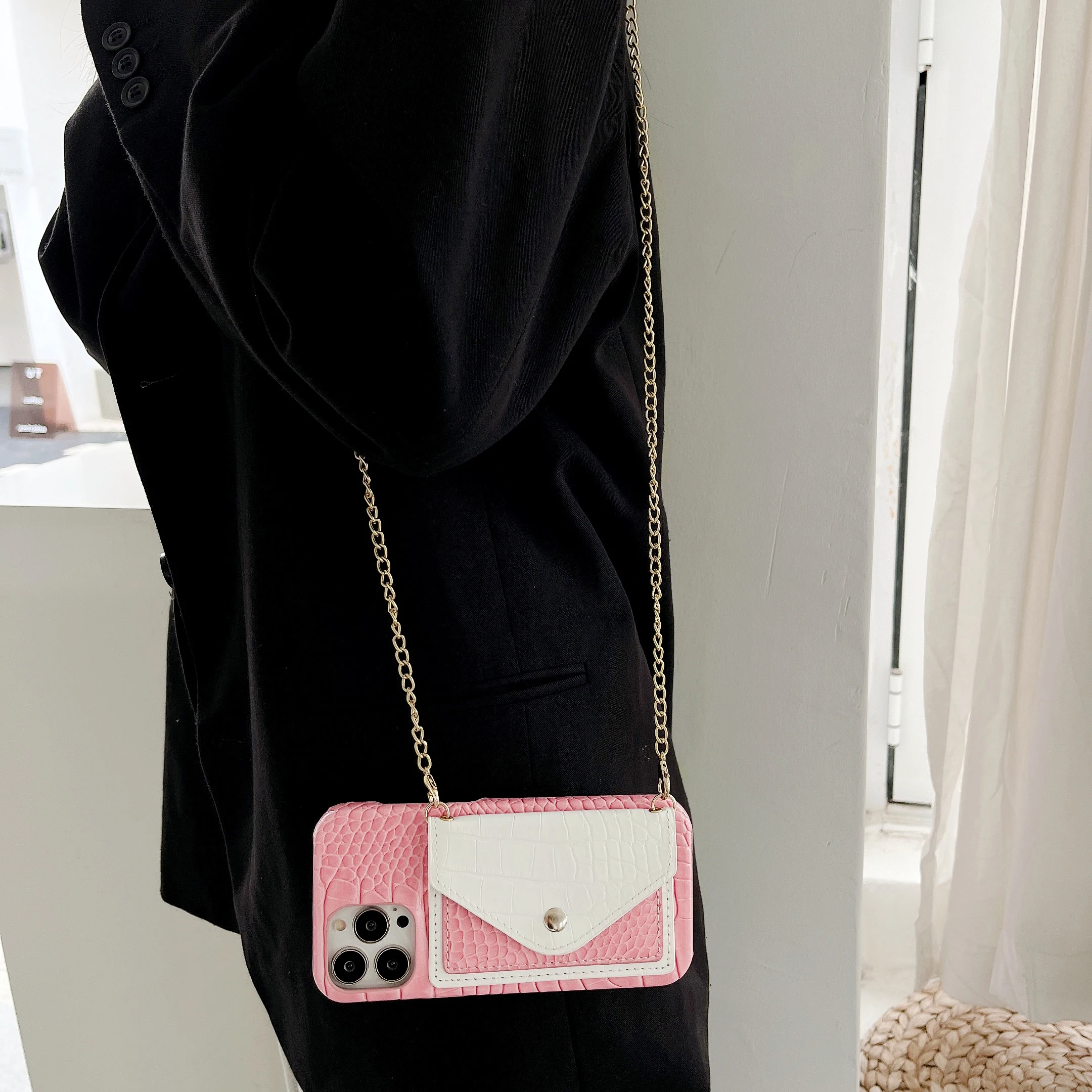 Fashion Crossbody Case For iPhone 14 Pro Max 11 12 13 Mini XR XS Max 7 8 Plus Crocodile Skin Pattern Card Holder Wallet Cover
Fashion Crossbody Case For iPhone 14 Pro Max 11 12 13 Mini XR XS Max 7 8 Plus Crocodile Skin Pattern Card Holder Wallet Cover