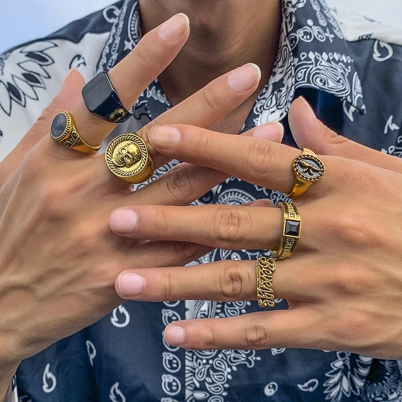 2022 6 Pieces / Set Of Trendy Hip-Hop Metal Ring Set Drip Oil Ring Set Exquisite Workmanship Party Fashion Jewelry Accessories
2022 6 Pieces / Set Of Trendy Hip-Hop Metal Ring Set Drip Oil Ring Set Exquisite Workmanship Party Fashion Jewelry Accessories